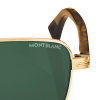 Lunettes de soleil rectangulaires avec monture en métal doré