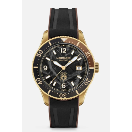 MONTRE ICE SEA 1858 BRONZE SUR BRACELET ACOUTCHOUC NOIR