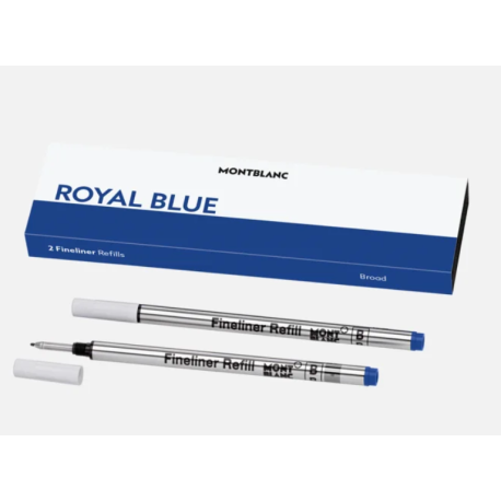 Recharges de feutre fin (B) Bleu Royal x2