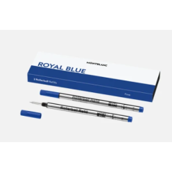 2 recharges pour rollerball (F) Bleu Royal