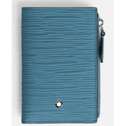 Portefeuille 6cc 4810 mini vertical smoky blue