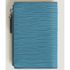 Portefeuille 6cc 4810 mini vertical smoky blue