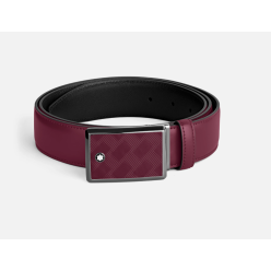 Ceinture 35 mm en cuir cassis