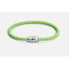 Bracelet acier 3 anneaux Collection Meisterstück en cuir vert citron